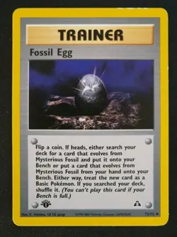Pokemon TCG Card Fossil Egg 72/75 Neo Discovery 1.Edition WotC GD Blitzversand - Image 1