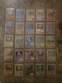 Pokemon Vintage 25 Card Collection Lot Binder All Holos WOTC E-series English - Image 1