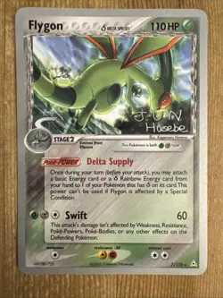 Pokemon TCG Card Flygon Delta Species 7/110 World Championships 2007 NM - Image 1