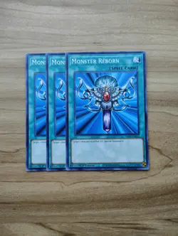 Yu-Gi-Oh! - Monster Reborn 3X - Full Playset Of Cards - Image 1