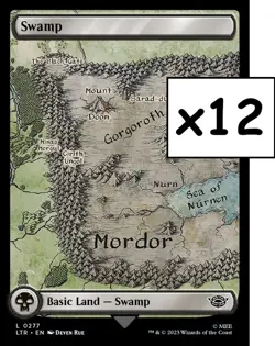 12x - SWAMP - #277 - Full Art - x12 - Lord of the Rings - NM MTG - Image 1