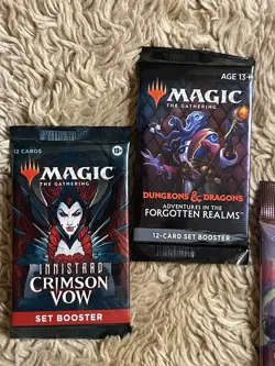Lot Of 4 Magic The Gathering Booster Packs MTG/Crimson Vow/Strixhaven/Forgotten - Image 2