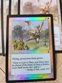 Foil + Regular Voice of Duty Urza's Destiny NM Near Mint MTG - Image 2