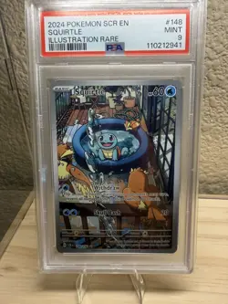 2024 POKEMON SCR EN-STELLAR CROWN ILLUSTRATION RARE #148 SQUIRTLE PSA 9 - Image 1