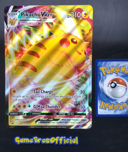Pikachu VMAX - SWSH286 Jumbo Oversized Pokemon TCG Black Star Promo - EXC/NM - Image 1