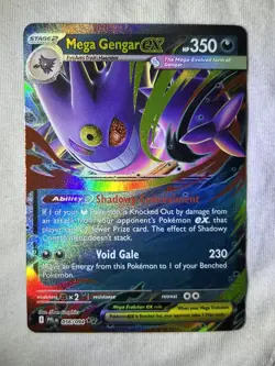 Mega Gengar ex 056/094 Mega Evolution Phantasmal Flames Pack Fresh Pokemon TCG - Image 1