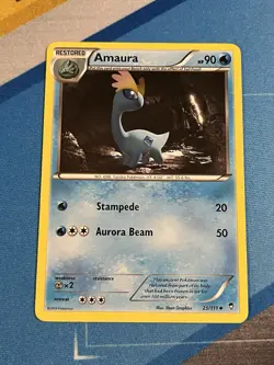 LP Amaura 25/111 Pokemon XY Furious Fists Lightly Played Listing #1 - Image 1
