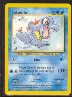 Pokemon TOTODILE 80/111 Neo Genesis - NEAR MINT/MINT - Image 1
