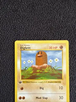 Diglett 47/102 1st Edition Shadowless Base Set WOTC Pokemon TCG - Image 2