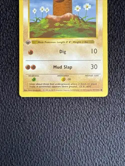 Diglett 47/102 1st Edition Shadowless Base Set WOTC Pokemon TCG - Image 3