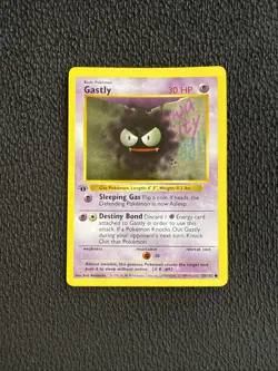Pokemon TCG Gastly Base Set Shadowless 1st Edition Common 50/102 LP - Image 1