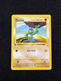 Pokemon Base Set Machop 52/102 1st Edition Shadowless - Image 1
