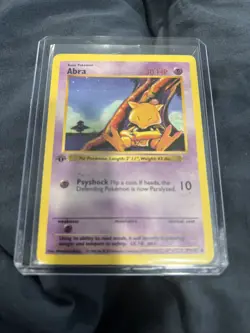 Pokemon TCG Abra Base Set 43/102 Regular 1st Edition Common Shadowless - Image 1