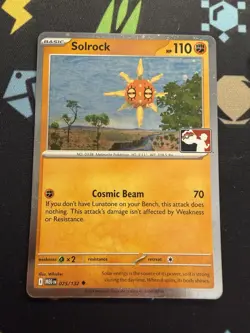 Pokemon TCG Solrock Cosmos Holo Prize Pack Series 8 MEG 075/132 NM - Stamped - Image 1