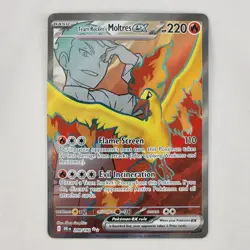 Team Rockets Moltres EX 208/182 Destined Rivals Ultra Rare Full Art Holo Pokemon - Image 1