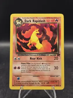 Pokemon TCG Dark Rapidash 44/82 Team Rocket Regular Unlimited Uncommon LP - Image 1