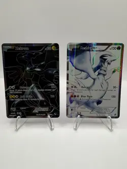 Sequential Full Art Reshiram 113/114 Zekrom 114/114 2011 Pokemon B&W - Image 1