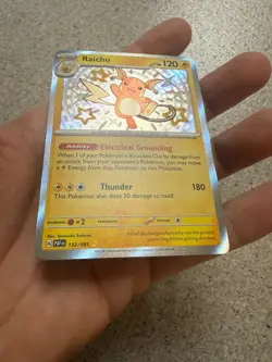 2024 Pokemon - Raichu 132/091 SV: Paldean Fates Holo - Shiny Rare NM PACK FRESH - Image 3