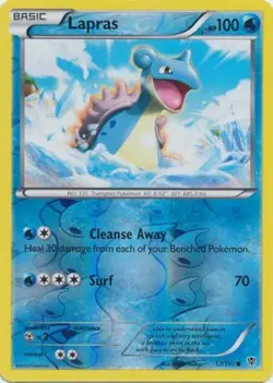 Pokemon - Lapras - 17/101 - Common - Reverse Holo - Plasma Blast - NM - Image 1