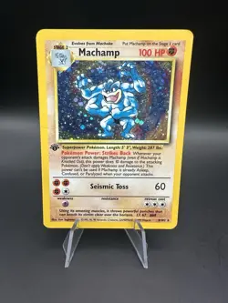 Machamp - 1st Edition - Holo - 8/102 Base Set - Pokemon TCG - 1999 - Image 1