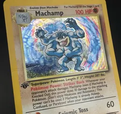 Machamp - 1st Edition - Holo - 8/102 Base Set - Pokemon TCG - 1999 - Image 3