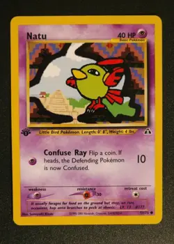 Pokemon TCG Karte Natu 59/75 1.Edition Neo Discovery WotC EN NM- Blitzversand - Image 1