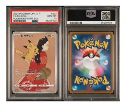 2021 Pokemon Japanese S-P Stamp Box #227 FA Pikachu PSA 10 Gem Mint - Image 3