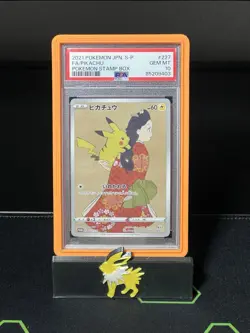 2021 Pokemon Japanese S-P Stamp Box #227 FA Pikachu PSA 10 Gem Mint - Image 5