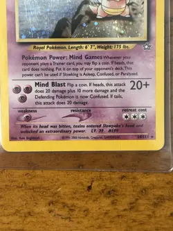 2000 Pokemon Slowking 14/111 Holo Neo Genesis Card RARE VINTAGE TCG WOTC - Image 3