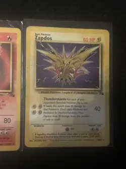 3 Rare Non Holo Fossil Pokemon Cards Legendary Birds LP MP DMG - Image 4