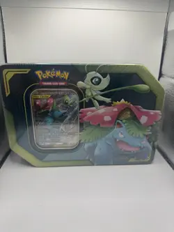 POKEMON TCG Tag Team Sealed Tin Celebi & Venusaur GX-4 Booster Pack,GX Foil Card - Image 1