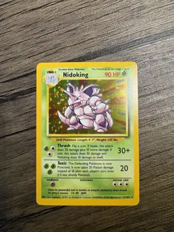 Pokemon TCG Cards Nidoking 11/102 Base Set Holo Rare NM - Image 1