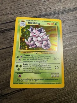 Pokemon TCG Cards Nidoking 11/102 Base Set Holo Rare NM - Image 3