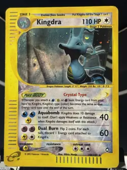 Pokemon TCG - Crystal Kingdra 148/147 Aquapolis Holo Rare Pokemon Card - Image 1