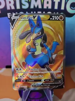 Pokemon TCG Lucario V SWSH213 SWSH: Sword & Shield Black Star Promo Card Holo - Image 1