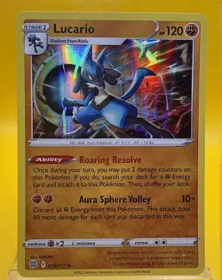 Lucario 079/172 Holo Rare Swsh09: Brilliant Stars Pokemon Card - Image 1
