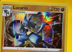 Lucario 079/172 Holo Rare Swsh09: Brilliant Stars Pokemon Card - Image 3