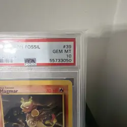 Pokemon Fossil PSA 10 Magmar 1st Edition 39/62 WOTC 1999 Graded Card TCG UK - Image 5