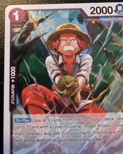 Shanks OP13-065 Foil Rare Carrying On His Will One Piece Card Game - Image 2
