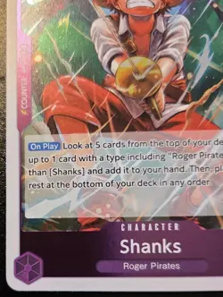 Shanks OP13-065 Foil Rare Carrying On His Will One Piece Card Game - Image 4