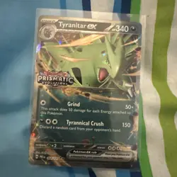 Pokemon TCG Card Tyranitar ex 064/131 Prismatic Evolutions Stamped Promo - NM - Image 1
