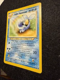 Pokemon TCG Light Vaporeon Neo Destiny Card 52/105 Unlimited Uncommon NM - Image 3