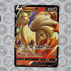 Ninetales V 026/192 Rebel Clash Full Art Ultra Rare Pokemon Card NM - Image 1