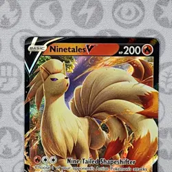 Ninetales V 026/192 Rebel Clash Full Art Ultra Rare Pokemon Card NM - Image 2