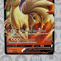 Ninetales V 026/192 Rebel Clash Full Art Ultra Rare Pokemon Card NM - Image 3