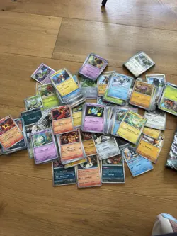 Pokemon Cards Bulk Lot 400+ Loose Plus Folder TCG Trading Card Game - Image 2