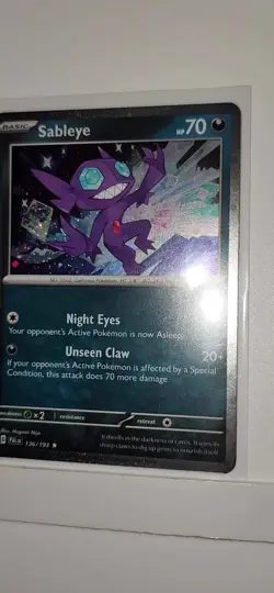 Pokemon TCG Sableye 2023 Cosmo Holo Card 136/193 Fart Swirl 🌀 Rare Near Mint - Image 2