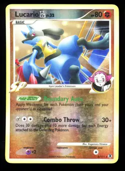 Lucario GL 8/111 LP Rising Rivals Reverse Holo Vintage Pokemon Card TCG - LP - Image 1