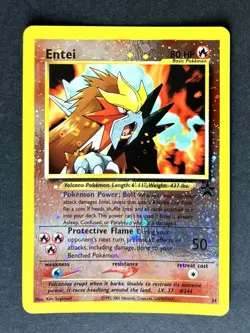 Entei #34 [Reverse Holo] Black Star Promo - Pokemon Card TCG - WOTC Vintage - Image 1