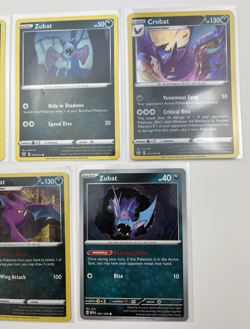 5 Card Lot zubat crobat common basi Reverse Holo Pokemon TCG - Image 3